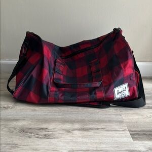 Herschel Supply Company Red and Black Checkered Men's Bag